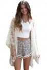 WHITE LACE KIMONO