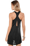 BLACK MESH SIDE RACERBACK COVERUP